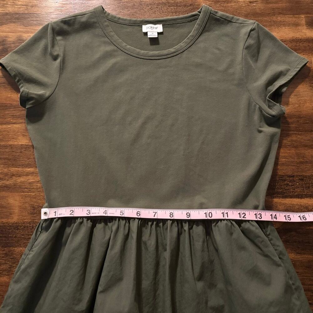 J Crew Women's Small Dress Midi Mixy Cotton Short Sleeve Pockets A Line - Picture 8 of 10